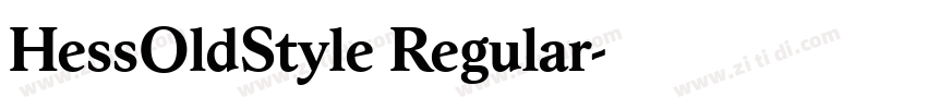 HessOldStyle Regular字体转换